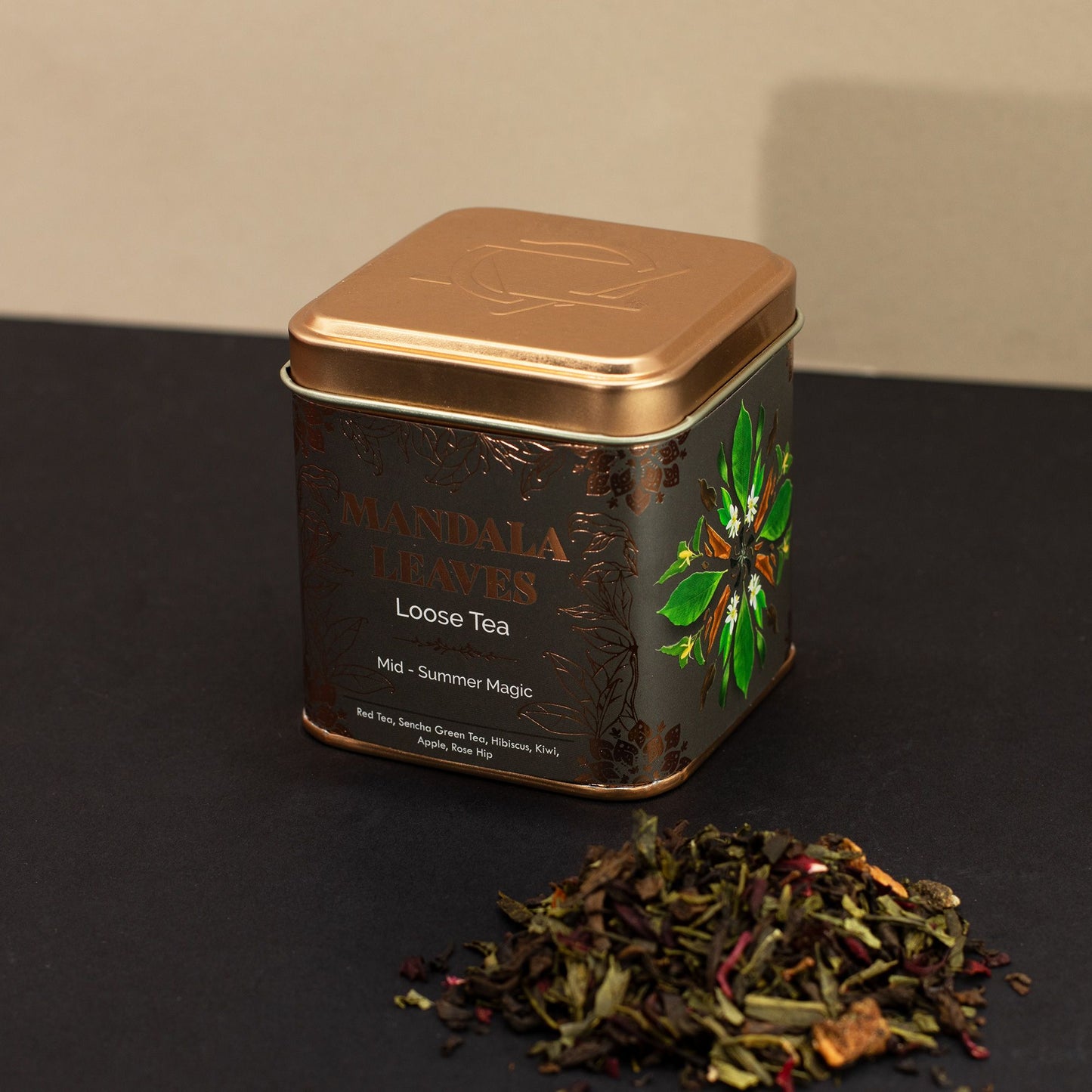 Té Artesanal Magia de Verano - Mezcla Pu-Erh y Sencha (Mandala Leaves) 50g