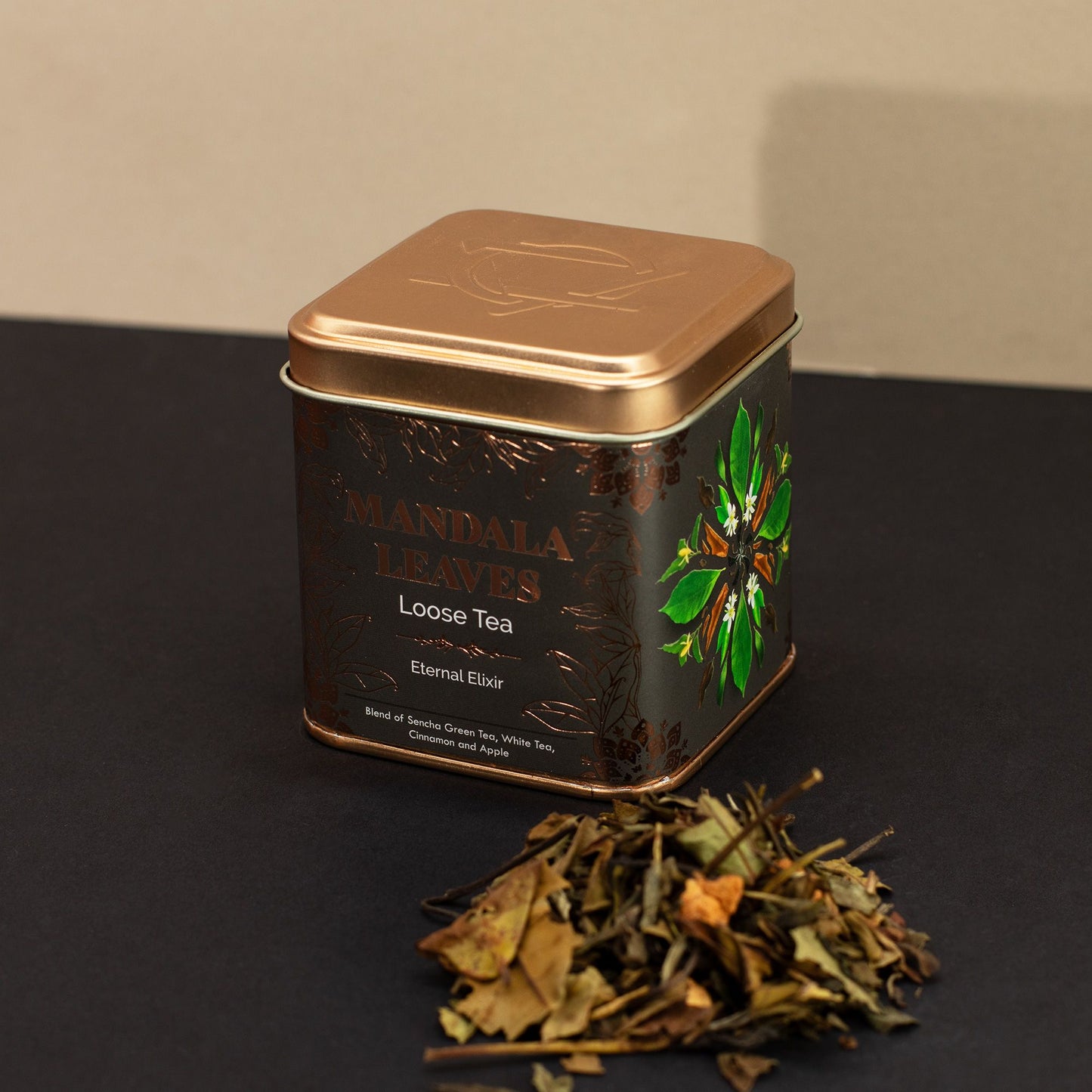 Té Artesanal Ethernal Elixir - Fusión Blanco y Verde (Mandala Leaves) 50g