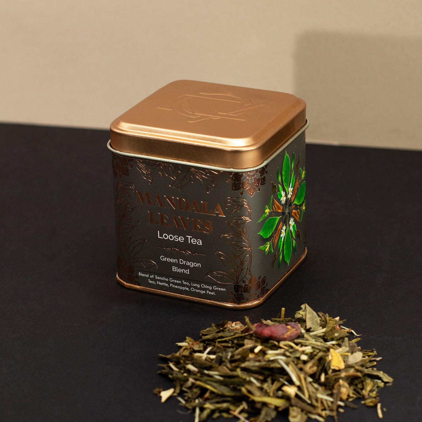 Té Verde Artesanal - Green Dragon Blend (Mandala Leaves) 50g