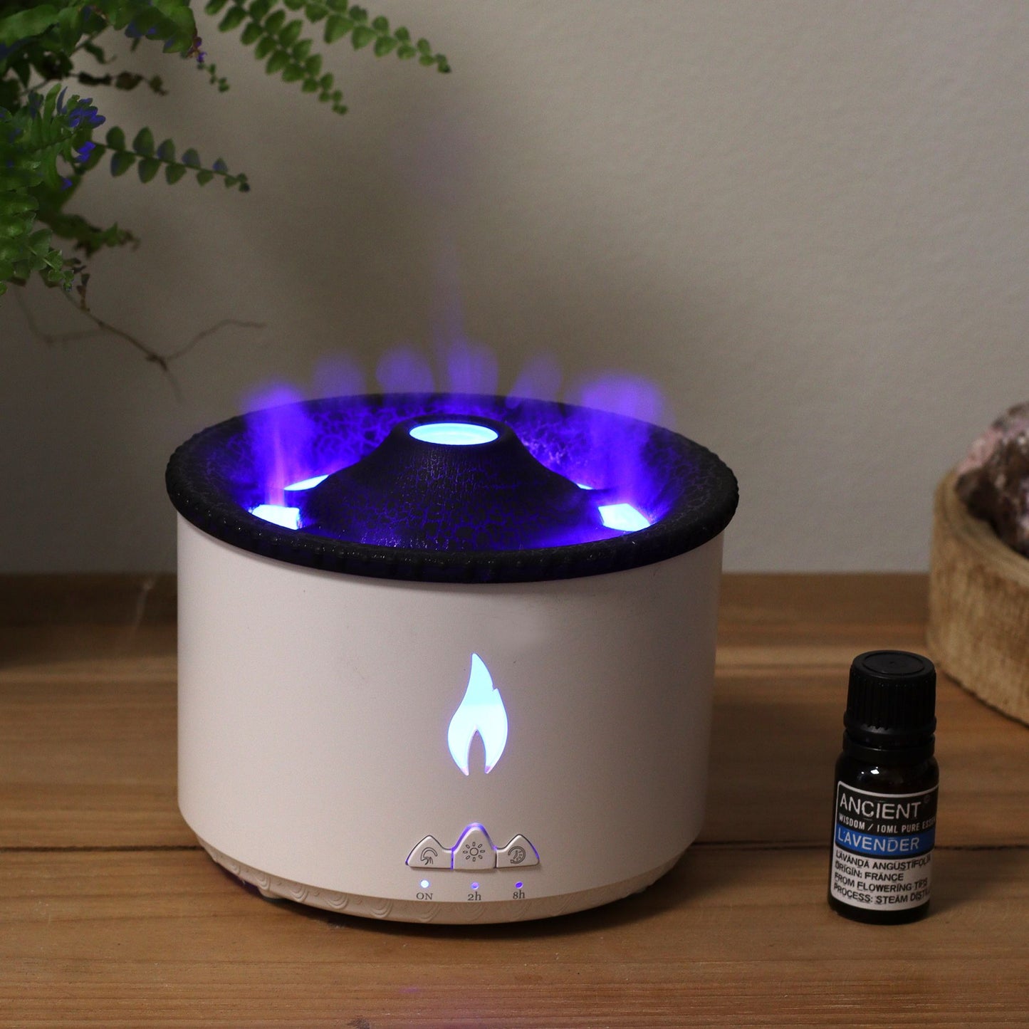 Difusor de aromas con efecto volcánico mediano (enchufable), dos colores.