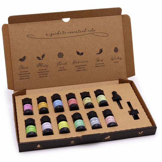 Set de Aceites Esenciales para Aromaterapia - Edición Primavera (12 Unidades)