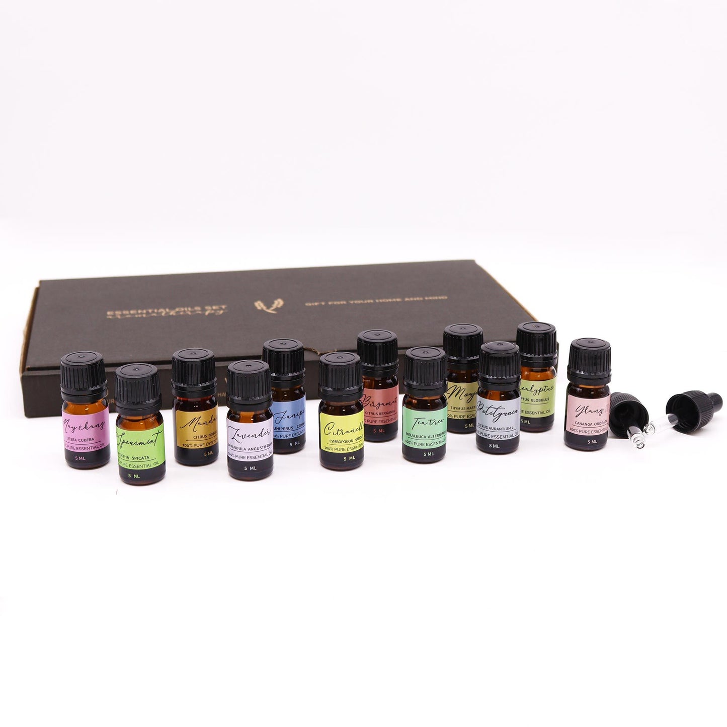 Set de Aceites Esenciales para Aromaterapia - Edición Primavera (12 Unidades)