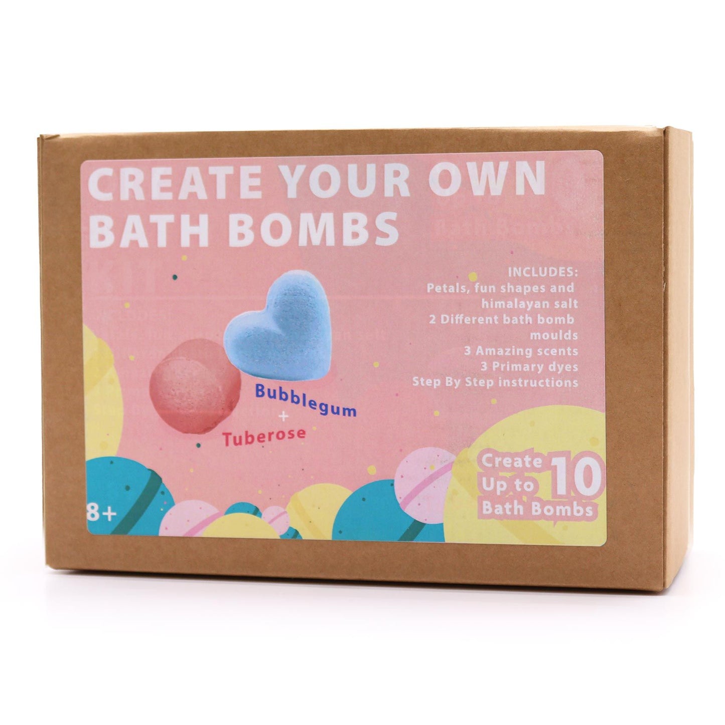 Kit DIY Bombas de Baño Artesanales - Edición Rosa y Chicle (Crea hasta 10 Bombas)