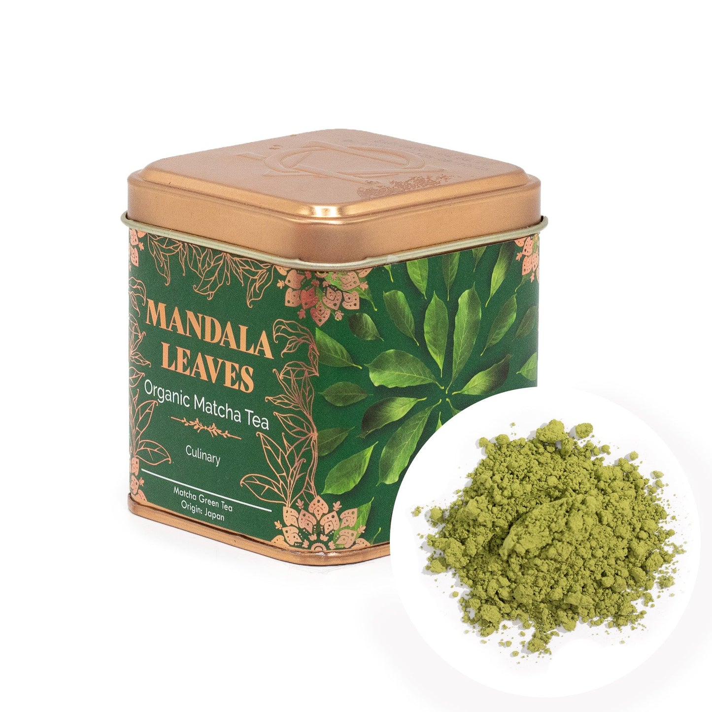 Matcha Orgánico Culinario - Versatilidad y Color (Mandala Leaves) 50g