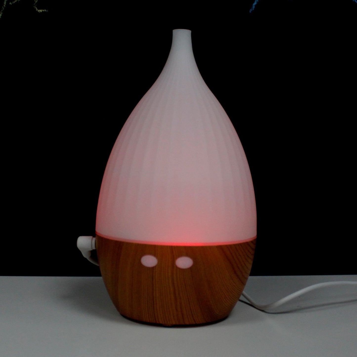 Difusor Ultrasónico Milan - Diseño Gota con Base de Madera (USB)