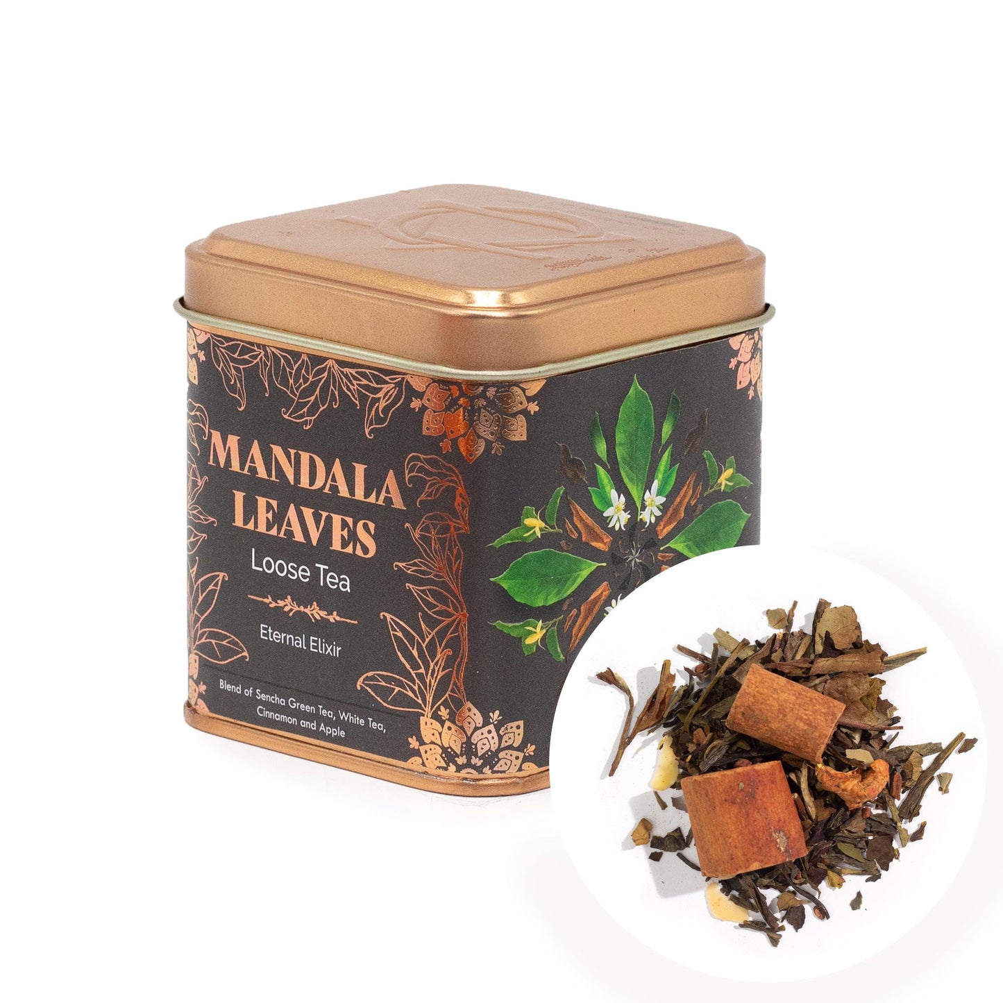 Té Artesanal Ethernal Elixir - Fusión Blanco y Verde (Mandala Leaves) 50g