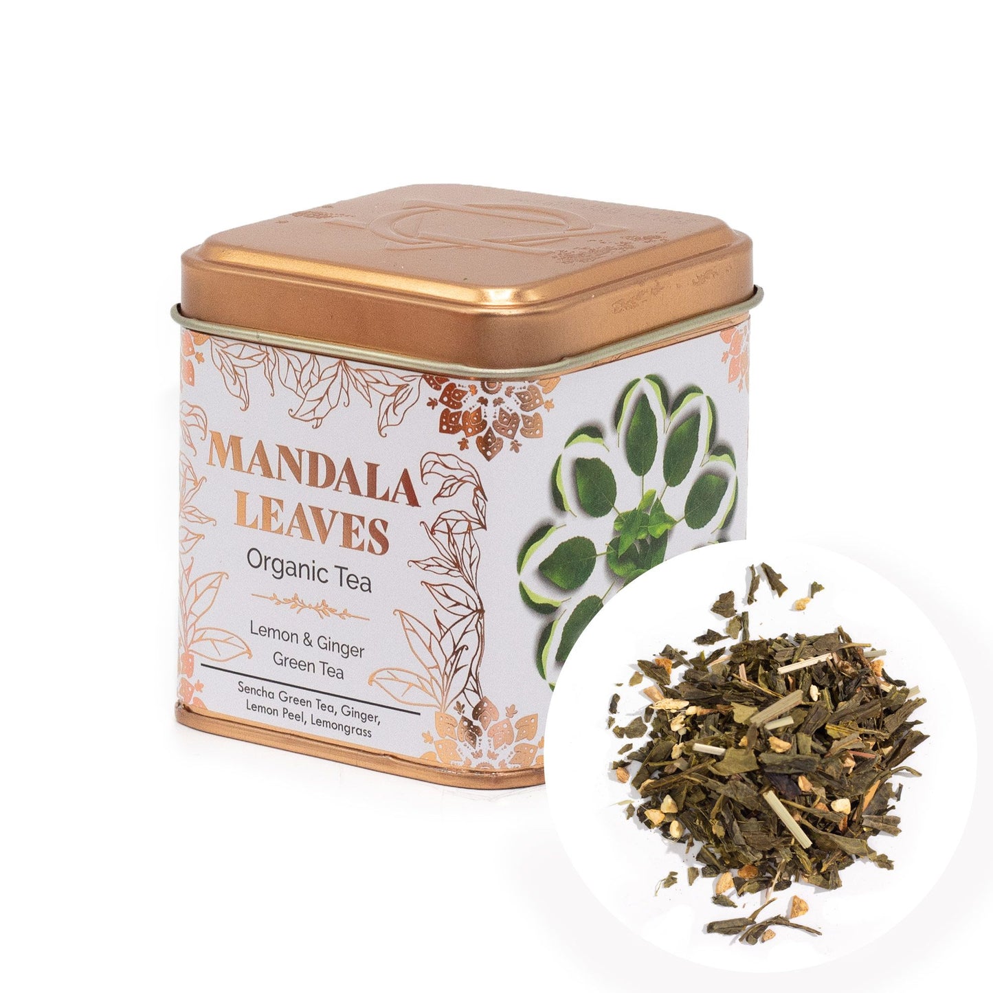 Té Verde Artesanal - Limón y Jengibre (Mandala Leaves) 50g